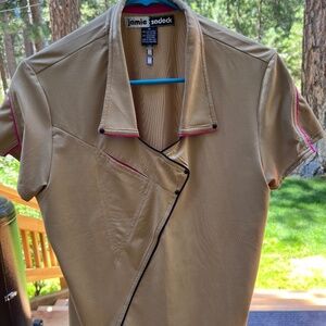 Jamie Sadock women's short sleeve collared golf shirt.